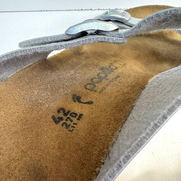 Birkenstock Papillio Dorothy Wedge Sandals Shoes Womens Size 42 US 11 Silver - Picture 7 of 9